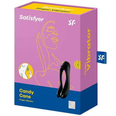 Satisfyer - Vibrateur  Doigts Candy Cane Noir 2