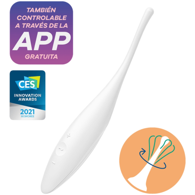 Satisfyer - Vibrateur Pointe De Clit Twirling Joy Blanc 1