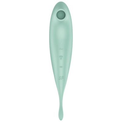 Satisfyer - Application De Stimulateur Et Vibrateur Twirling Pro+ Vert 2