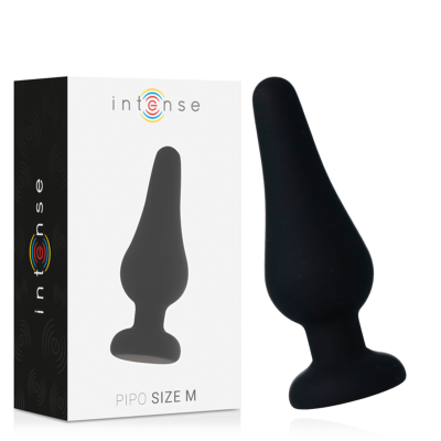 Intense - Plug Anal Pipo M Silicone Noir 11 Cm 1