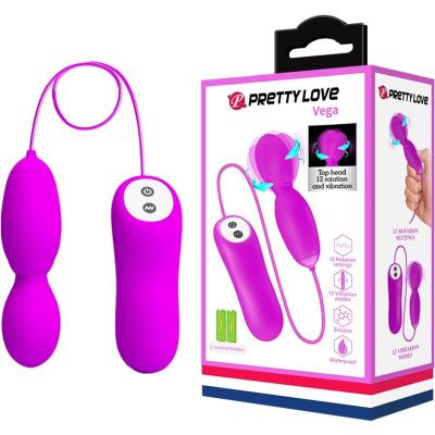 Pretty Love - Masseur Rotation Et Vibration Vega 12 Fonctions Fuchsia 2