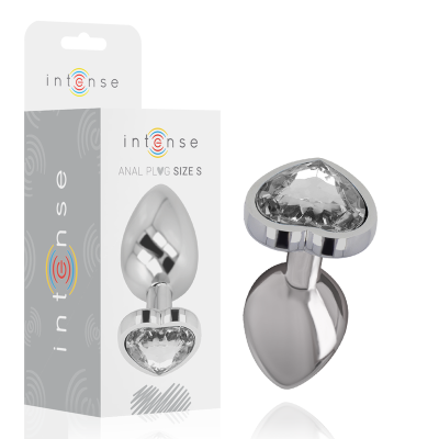 Intense - Plug Anal En Métal Aluminium Coeur Blanc Taille S 1